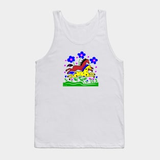 Happy Galloping Horses Tank Top